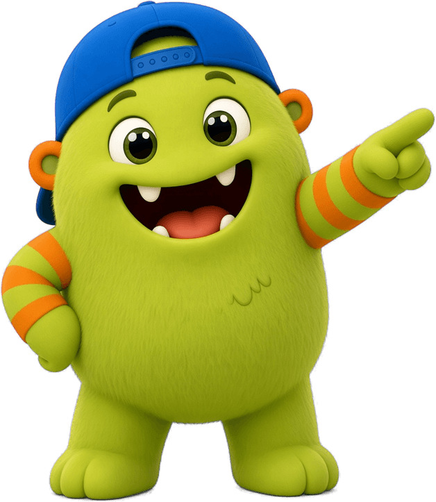 Verde señalando el juego y las actividades